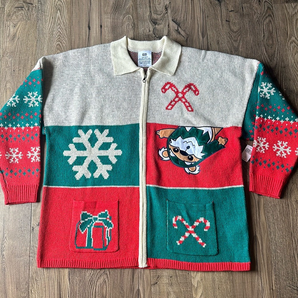 NWT Disney Parks Star Wars Ewok Spirit Jersey Sweater for Adults Size XL